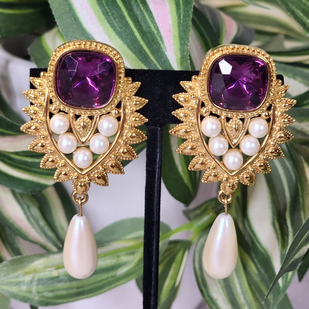 Shaill Jhaveri for Avon Elizabeth Taylor Collection Vintage Earrings - Picture 6 of 8